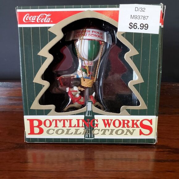 VTG Coca-Cola Bottling Works Hot Air Balloon Christmas Tree Ornament 1996 - Picture 3 of 6